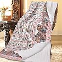 SJ Art &amp; Crafts 410 TC Cotton Double Bed Super Soft Quilt Reversible Light Weight for Summer and Winter Size- King 90X108 Inch (Hawa Mahal Border with Jaal)
