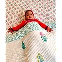SJ Art &amp; Crafts Jaipuri Razai Double Bed Hand Block Quilt Use as Soft and Breathable Cotton Comforter Quilt Rajai Blanket Dohar Size 90X105 inch Pink Pack of 1