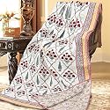 SJ Art &amp; Crafts Jaipuri Razai Rajsthani Traditional Machine Stitched Light Weight Pure Cotton Winter and Summer Jaipuri Ac Quilt Razai/Rajai/Blanket/Comforter Size- King 90X108 Inch