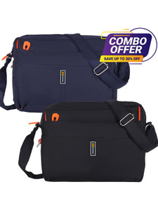sj enterprises blue black sling bag combo 2set bag sling bag stylish crossbody shoulder bag for travel  casual