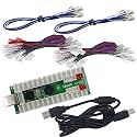 SJ@JX Arcade 2 Player USB Encoder LED 2 Player LED Arcade Kit LED Arcade LED Encoder Board Zero Delay Arcade LED Button