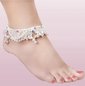 SJ TRADERS Indian traditional white metal heavy