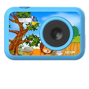sjcam funcam 234 lcd hd digital action camera  full hd 1080p  for video recording photo shooting timelapse video  cartoon print with in-built games for children amp adult kids funcam lion