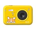 SJCAM FunCam 2" LCD HD Digital Kids Camera | Full HD 1080P | for Video Recording, Photo Shooting, Timelapse Video | Cartoon Print with in-Built Games for Children & Adult Kids (Dog)