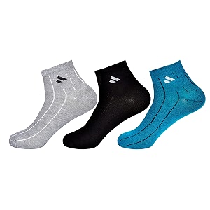 sjeware men and women solid ankle length sockspack of 3 sjw-6017