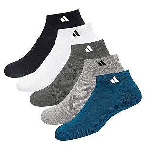 sjeware unisex cotton men and women solid ankle length socks pack of 5 sjw-2013 assorted