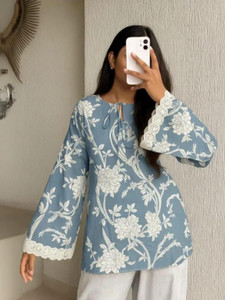 SK Creation Women Printed A-line Kurta