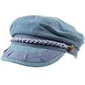 SK Hat shop Men's Summer Cotton Greek Fisherman Sailor Fiddler Driver Hat Flat Cap