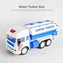 My First Wheels Toy Water Tanker Truck Friction Powered Realistic Big Size Automobile Construction Engineering Plastic Toy Vehicle for Kids