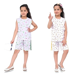 SK Wardrobe Girls T-Shirt Shorts Night