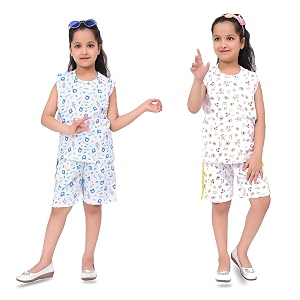 SK Wardrobe Girls T-Shirt Shorts Night