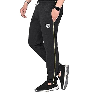 SK Wardrobe Mens Solid Cotton Track Pant