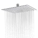 SKADIOO 8 inch shower Stainless Steel 304 shower head 8 inch, luxury bathroom shower 8 x 8 size, heavy metal SS-304 grade material, Ultra slim, Silver, 1 set