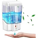 SKADIOO Automatic soap Dispenser Wall Mounted for Bathroom | Wash Basin | Liquid Sanitizer Shower Gel Dish Wash Soap Dispenser for Bathroom Kitchen 400Ml Pack of (1, Automatic White, ABS Plastic)