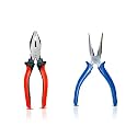 SKADIOO Combination &amp; Nose Plier Combo | Tools 8-Inch Cutting Plier Tool Kit w/Combination Plier, Plier Set, Nose Pliers &amp; More - Industrial &amp; Plumber Hand Tools, 2 pieces