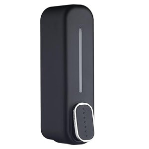 skadioo nero black soap dispenser wall mounted for bathroom  wash basin  liquid sanitizer shower gel dish wash soap dispenser for bathroom kitchen 400ml pack of 1 capsule black abs plastic