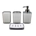 SKADIOO Soap Dispenser for Bathroom, Soap Dispenser Wall Mounted, Dispenser for Bathroom, Bathroom Accessories Set for Home, Toothbrush Holders, Bathroom Set, Brush Holder for Bathroom Wall (White)