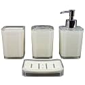 SKADIOO Soap Dispenser for Bathroom, Soap Dispenser Wall Mounted, Dispenser for Bathroom, Bathroom Accessories Set for Home, Toothbrush Holders, Bathroom Set, Brush Holder for Bathroom Wall (Ivory)