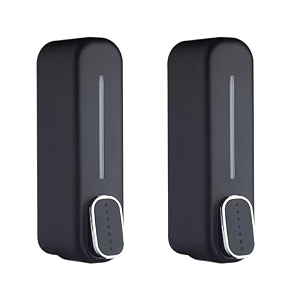 skadioo soap dispenser wall mounted for bathroom  wash basin  liquid sanitizer shower gel dish wash soap dispenser for bathroom kitchen 400ml pack of 2 dolphin black abs plastic