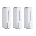 SKADIOO soap Dispenser Wall Mounted for Bathroom | Wash Basin | Liquid Sanitizer Shower Gel Dish Wash Soap Dispenser for Bathroom Kitchen 400Ml Pack of (3, Capsule White, ABS Plastic)