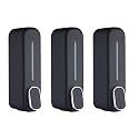 SKADIOO soap Dispenser Wall Mounted for Bathroom | Wash Basin | Liquid Sanitizer Shower Gel Dish Wash Soap Dispenser for Bathroom Kitchen 400Ml Pack of (3 pcs Dolphin Black, ABS Plastic)