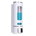 SKADIOO soap Dispenser Wall Mounted for Bathroom | Wash Basin | Liquid Sanitizer Shower Gel Dish Wash Soap Dispenser for Bathroom Kitchen 400Ml Pack of (1, Capsule White, ABS Plastic)