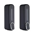 SKADIOO soap Dispenser Wall Mounted for Bathroom | Wash Basin | Liquid Sanitizer Shower Gel Dish Wash Soap Dispenser for Bathroom Kitchen 400Ml Pack of (2, Dolphin Black, ABS Plastic)