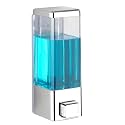 SKADIOO soap Dispenser Wall Mounted for Bathroom | Wash Basin | Liquid Sanitizer Shower Gel Dish Wash Soap Dispenser for Bathroom Kitchen 350Ml Pack of (1, Classic soap Dispenser Black, ABS Plastic)
