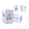 SKADIOO Universal Travel Adapter with Dual USB Charger Ports, International Worldwide Smart Phone Charger Plug for Phone, Mobile,Laptop, Camera, Charging Adapter