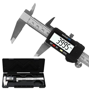 skadioo digital vernier caliper - 6 inch stainless steel head with led screen - electronic gauge micrometer