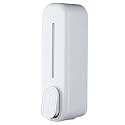 SKADIOO White soap Dispenser Wall Mounted for Bathroom | Wash Basin | Liquid Sanitizer Shower Gel Dish Wash Soap Dispenser for Bathroom Kitchen 400Ml Pack of (1, Capsule White, ABS Plastic)