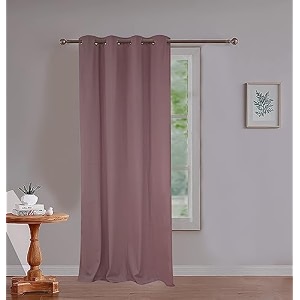 skanda fab  cotton solid window curtain 5ft eyelet 100 cotton washable lilac purple 1 pcs