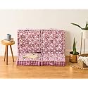 SKANDA FAB Premium Printed Floor Cushion Meditation Floor Pillow, Square Large Pillows for Bench/Chair Cushion/Living Room/Balcony/Outdoor Daisy Flower Lilac Purple 40 x 40 x 10 cm (Pack of 4)