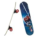 Skateboard 17''X 6'' Complete Skateboard, Double Kick Concave Skate Board 9 Layer Plywood Deck Standard Skateboards for Kids Boys Girls Beginners Teens Adult (Print May Vary)