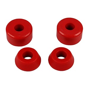 skateboard longboard truck replacement bushings 4-pack for 2 trucks - many colors and durometers 96a red