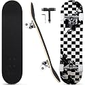 Skateboards for Beginners Adults Youths Teens Kids Girls Boys 31 Inch Pro Complete Skate Boards 7 Layer Canadian Maple Double Kick Concave Longboards