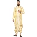 SKAVIJ Men's Art Silk Dhoti Kurta Set Ethnic Dress