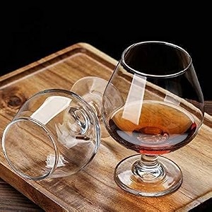skdbpm crystal cut wine glasses - 250 ml set of 2 transparent long glass  brandy glasses  wine glass  tumbler set of 2 brandy glass white wine glass crystal clear red wine glasses