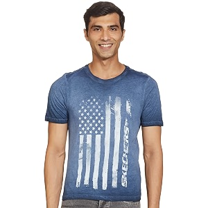 Skechers Men Polyester Regular Fit T-Shirt