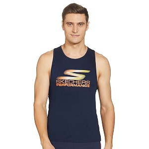 Skechers Men Polyester Solid Regular Fit Vest