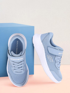 Skechers Velcro Sneakers For Girls Blue 6-7