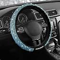 Skechers Women’s Bling Steering Wheel Cover, Velvet with Sparkly Crystal Rhinestones, Stylish Car Interior Gift, Universal Fit 14" 1/2-15" for Cars, SUVs, Trucks, Blue Diamond