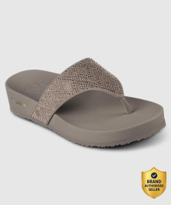 skechers arch fit vinyasa women slippers brown  4