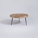 SKEMA Solid Wood Center Coffee Table for Living Room (Meta Natural)