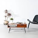 SKEMA Solid Wood Center Coffee Table for Living Room (Aries)