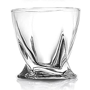 crystal whiskey glasses - 300 ml bar glass for drinking bourbon whisky scotch cocktails cognac- old fashioned cocktail tumblers rocks glass 4 pcs