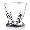 Crystal Whiskey Glasses - 300 ml Bar Glass for Drinking Bourbon, Whisky, Scotch, Cocktails, Cognac- Old Fashioned Cocktail Tumblers, (Rocks Glass, 4 pcs)