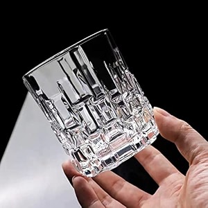 crystal whiskey glasses - 300 ml bar glass for drinking bourbon whisky scotch cocktails cognac- old fashioned cocktail tumblers crystal whiskey 2 pcs
