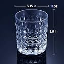Crystal Whiskey Glasses - 300 ml Bar Glass for Drinking Bourbon, Whisky, Scotch, Cocktails, Cognac- Old Fashioned Cocktail Tumblers (Fashioned Whiskey Glass, 4 pcs)