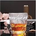 Crystal Whiskey Glasses - 300 ml Bar Glass for Drinking Bourbon, Whisky, Scotch, Cocktails, Cognac- Old Fashioned Cocktail Tumblers (Mart Crystal Round Whiskey Glass, 6 pcs)